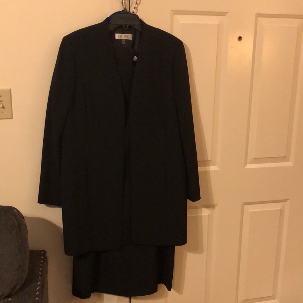 Black Kasper Skirt Suit with Blazer